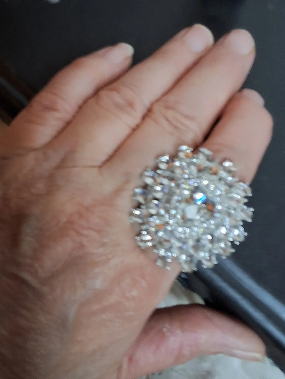Sparkly Rhinestone Crystal Stretch Ring Bundle Statement Jewelryk